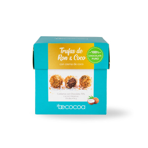 8 Rum & Coconut Dark Vegan Truffles