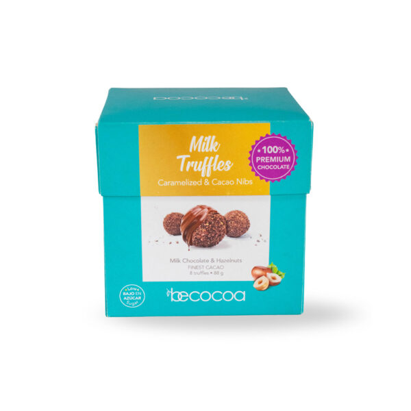 8 Milk Truffles Covered with Nibs