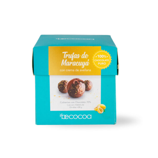 8 Passion Fruit Dark Vegan Truffles